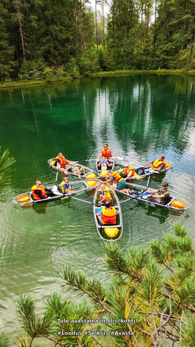 Glasskayak, transparent Kayak, Experience on Lake Äntu Sinijärv