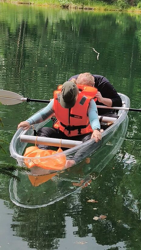 On 16 August from 11:00–14:00: a glass kayak adventure trip on Lake Äntu Sinijärv