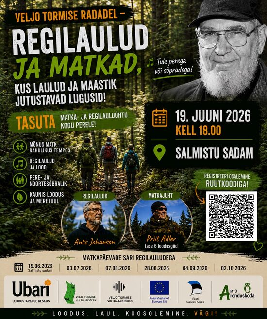 VELJO TORMISE RADADEL - REGILAULUDJA MATKAD, KUS LAULUD JA MAASTIK JUTUSTAVAD LUGUSID! 