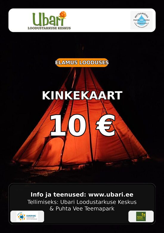 Kinkekaart 10€ (Looduselamus)